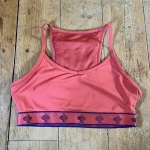 Women's Run Rabbit Coral Sports Bra